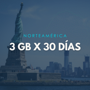 Paquete Norteamérica 3GB x 30 Días