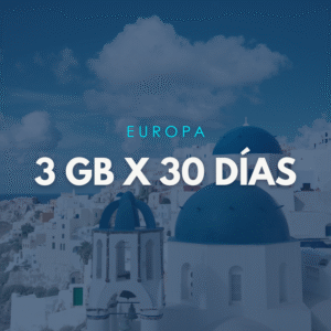 Paquete Europa 3GB x 30 Días