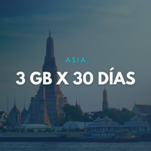 Paquete Asia 3GB x 30 Días